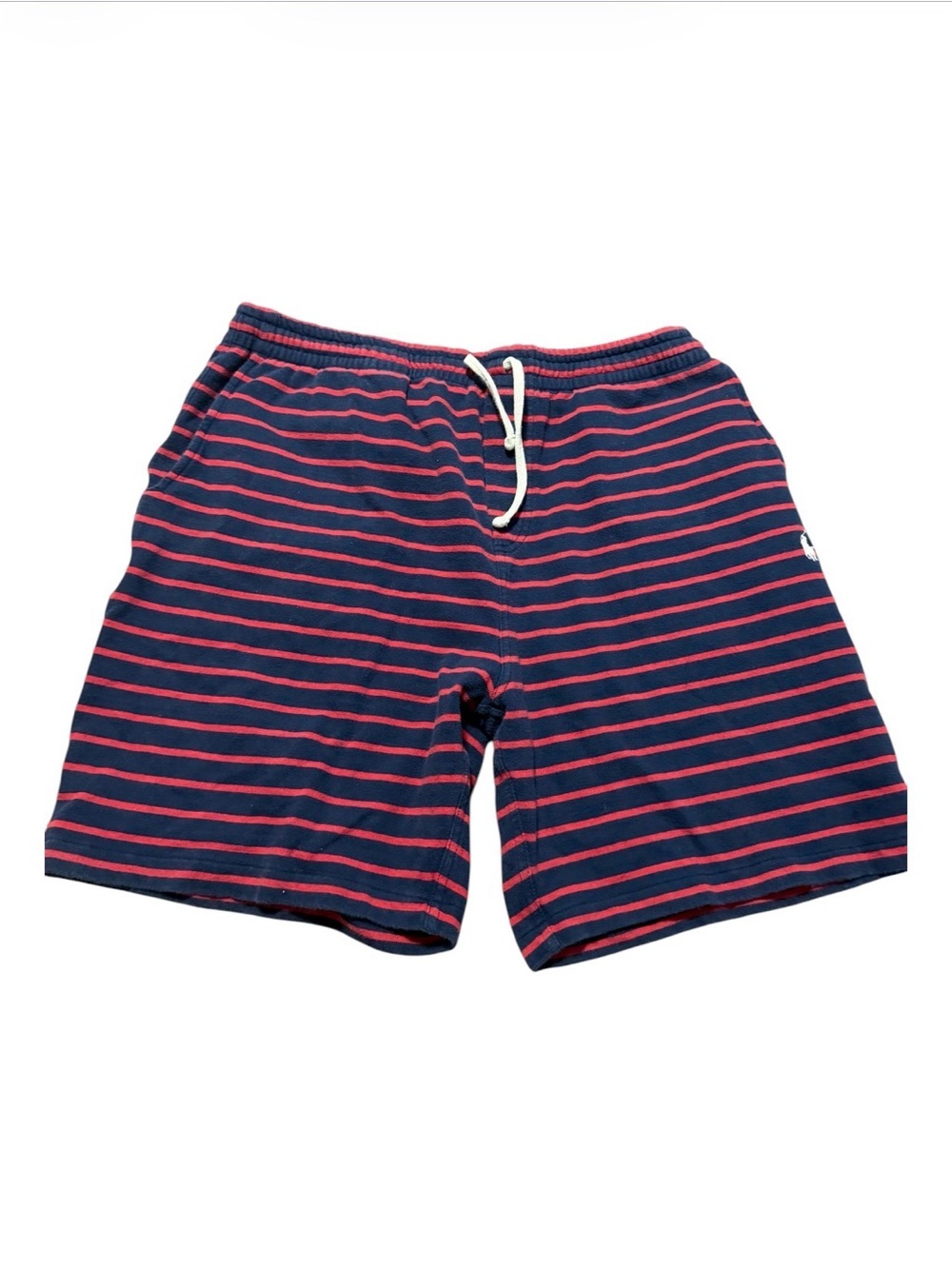 Polo Ralph Lauren Striped Sweat Shorts Navy Red Size XL Streetwear Loungewear
